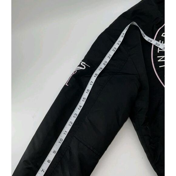 Inter Miami CF Men Bomber Jacket M MLS full snap varsity Jacket black - Picture 12 of 12